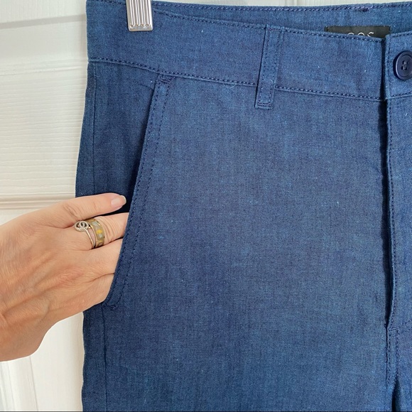 COS NAVY HIGH RISE TROUSERS - Picture 4 of 12